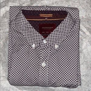 Men long sleeve dress shirt . Size L